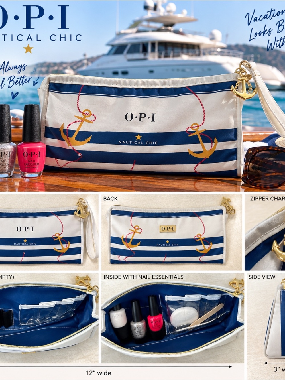 OPI Nautical Chic ⚓️ Travel 🧳 ✈️ 🚢 Nail 💅 Bag for home or yacht 🛥️ 💅